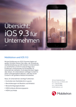 iOS 9.3für - MobileIron