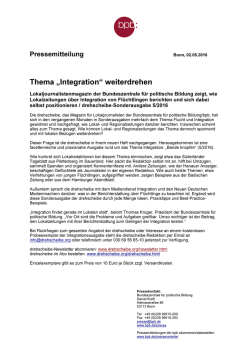 Thema „Integration“ weiterdrehen - Bundeszentrale für politische