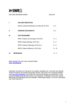 Download: SWR2 Feature Informationen