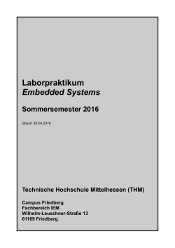 Laborpraktikum Embedded Systems