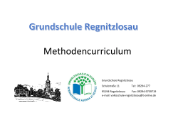 Methodencurriculum - Volksschule Regnitzlosau
