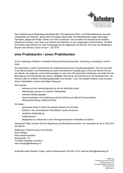eine Praktikantin / einen Praktikanten