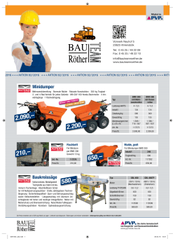 Baukreiss&auml;ge Minidumper - Bau