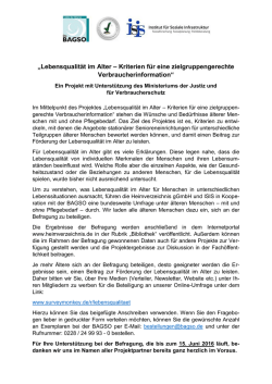 Informationen zur Befragung
