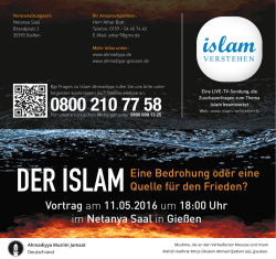 Eine Bedrohung oder Quelle f&uuml;r den Frieden? - Flyer (PDF