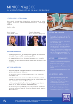 Infoblatt Mentor