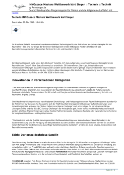 INNOspace Masters Wettbewerb k&uuml;rt Sieger
