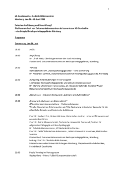 Programm des Gedenkstättenseminars