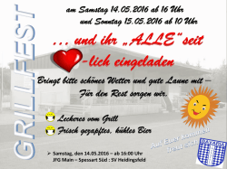 Bringt bitte schönes Wetter und gute Laune mit