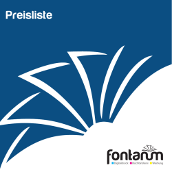 Preisliste - Fontanum