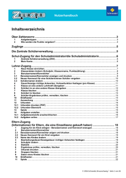 Inhaltsverzeichnis