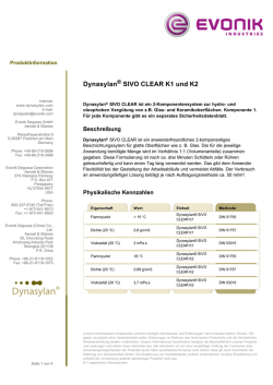 Dynasylan &reg; SIVO CLEAR K1und K2