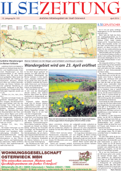 Ilse-Zeitung Nr. 103 v. 23.03.16 - Einheitsgemeinde Stadt Osterwieck
