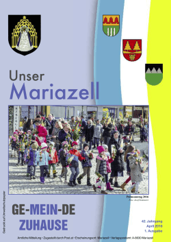 Mariazell April 2016 - Mariazellerland Blog