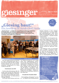 Giesinger 1/2016 - Stadtteilladen Giesing