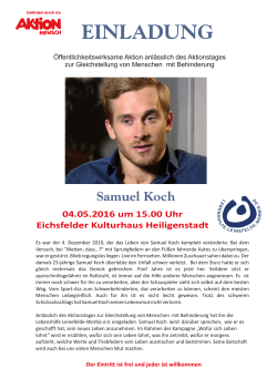 Aktionstag 2016 Samuel Koch