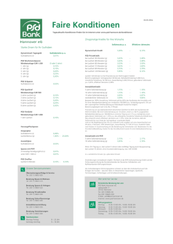 Faire Konditionen - PSD Bank Hannover eG