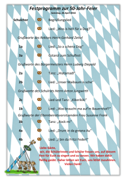 Festprogramm zur 50-Jahr