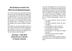 Informationen Wallfahrt nach Disentis Samstag, 7. Mai
