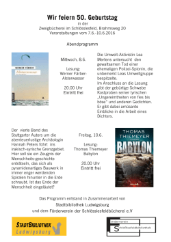 Festwoche - Stadtbibliothek Ludwigsburg
