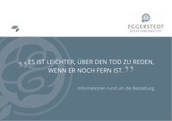 Image-Brosch&uuml;re - Eggerstedt Bestattungsinstitut