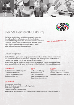 Der SVHU als Werbepartner - SV Henstedt