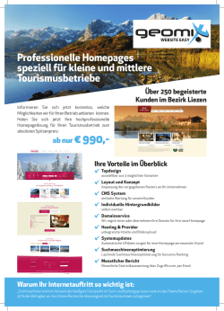 geomix Tourismushomepage - geomix Websites
