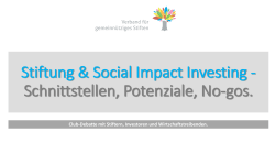 Stiftung & Social Impact Investing - Verband für gemeinnütziges Stiften