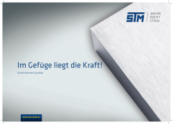 Im Gef&uuml;ge liegt die Kraft! - STM-Stahl