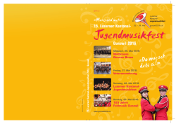 Jugendmusikfest - Musig ond meh 2016