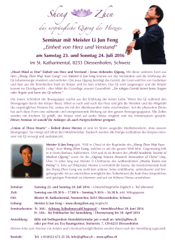 Seminar Meister Li Jun Feng Juli 2016