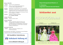 festprogramm - B&uuml;rgersch&uuml;tzengesellschaft Warstein eV