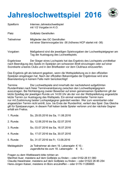 Jahreslochwettspiel 2016