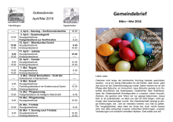 Gemeindebrief - Evangelische Kirchengemeinden Heroldingen und