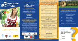 Einladungsflyer Bayerische Bierwoche 2016