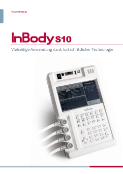 InBody S10-Brosch&uuml;re