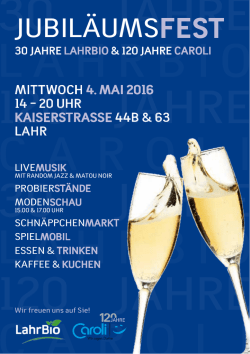 jubil&auml;umsfest - Konzept & Projekt
