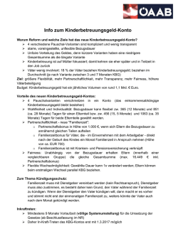 Info zum Kinderbetreuungsgeld