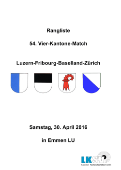 Rangliste 54. Vier-Kantone-Match Luzern-Fribourg