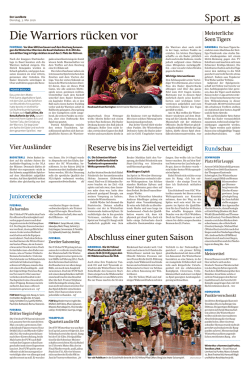 Die Warriors r&uuml;cken vor