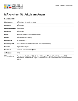 MÃ¼nchen, St. Jakob am Anger - Haus der Bayerischen Geschichte