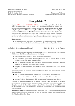 Übungsblatt 2 - Institut für Informatik