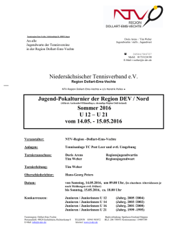 Jugend-Pokalturnier der Region DEV / Nord