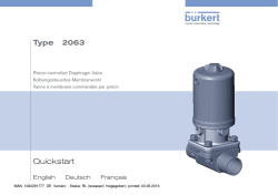 Quickstart Type 2063 - Bürkert Fluid Control Systems