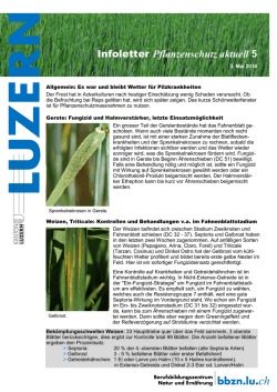 Infoletter Pflanzenschutz aktuell 5/2016
