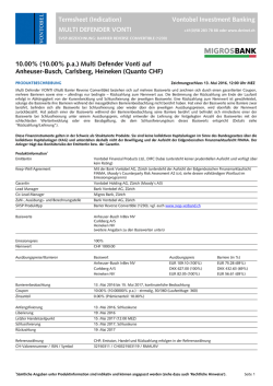 Termsheet (Indication) Vontobel Investment Banking MULTI