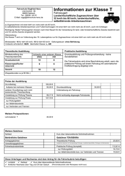 Informationen zur Klasse T - Fahrschule Siegfried Henz
