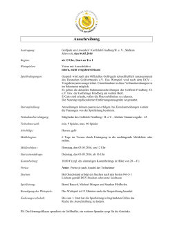 offizielle Ausschreibung.