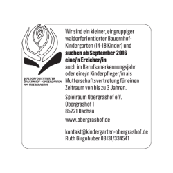 eine/n Erzieher/in suchen ab September 2016