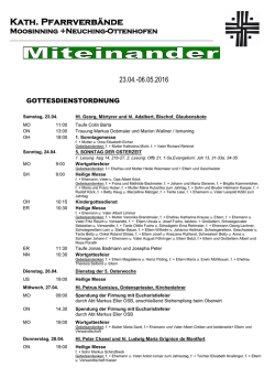 Gottesdienstordnung 23.04.